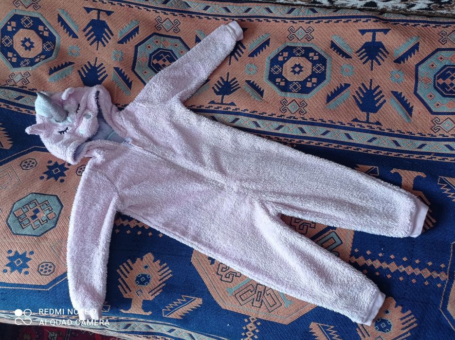 Теплая пижама кигуруми слип Единорог 98/104