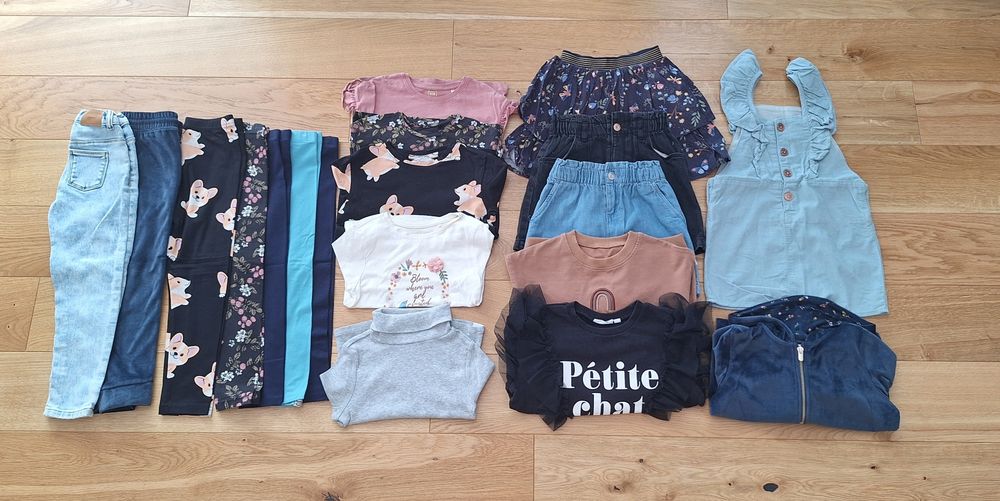 Paka ubranek r 110 Reserved Cool Clubl dres bluzy spodnie spódnice