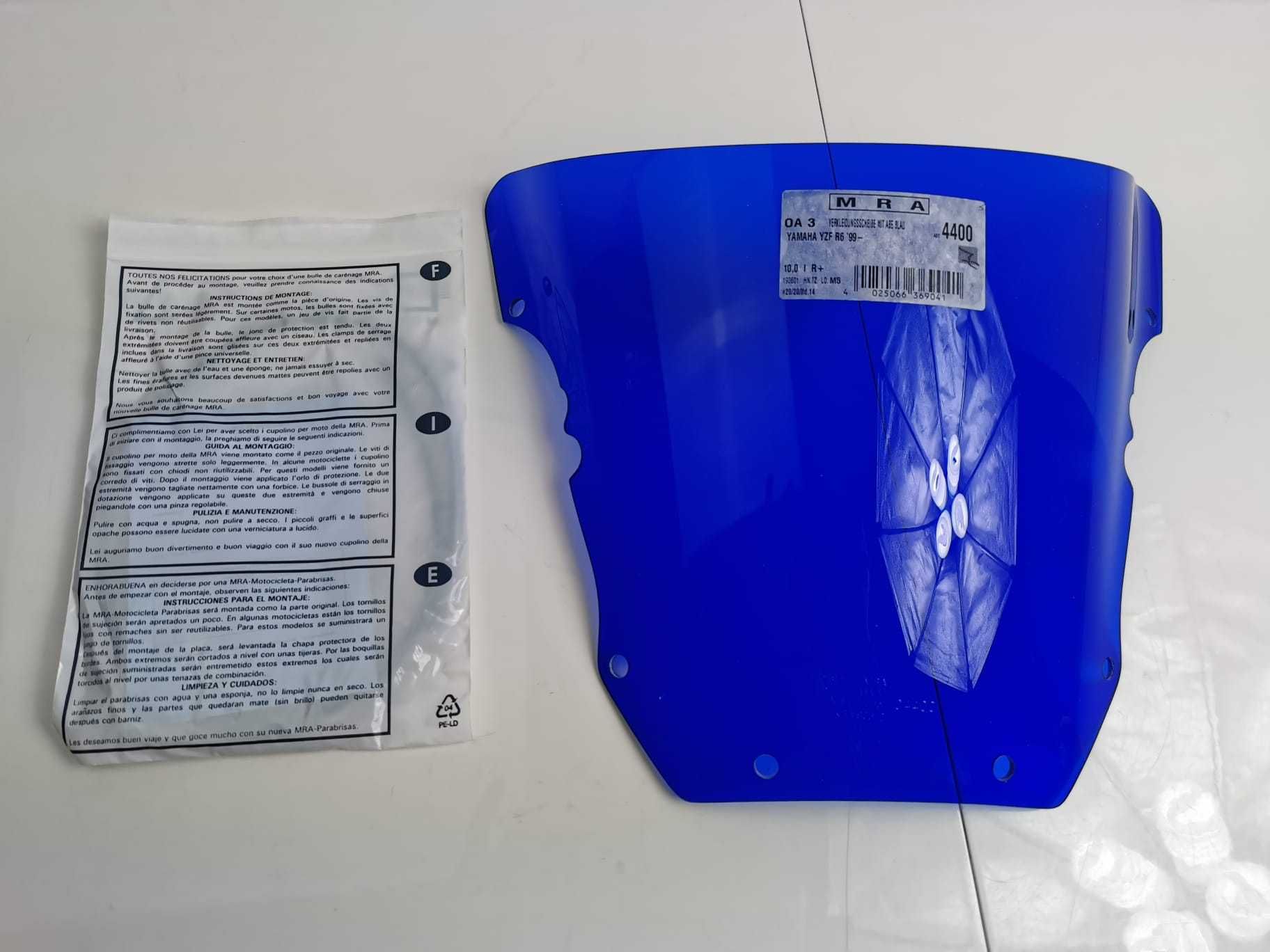 Yamaha Yzf R6 MRA Szyba Owiewka NOWA BLAU