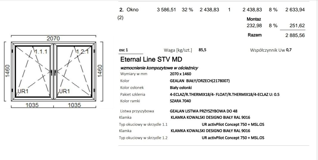 Okno  2070x1460 Eternal Line STV Kowalski