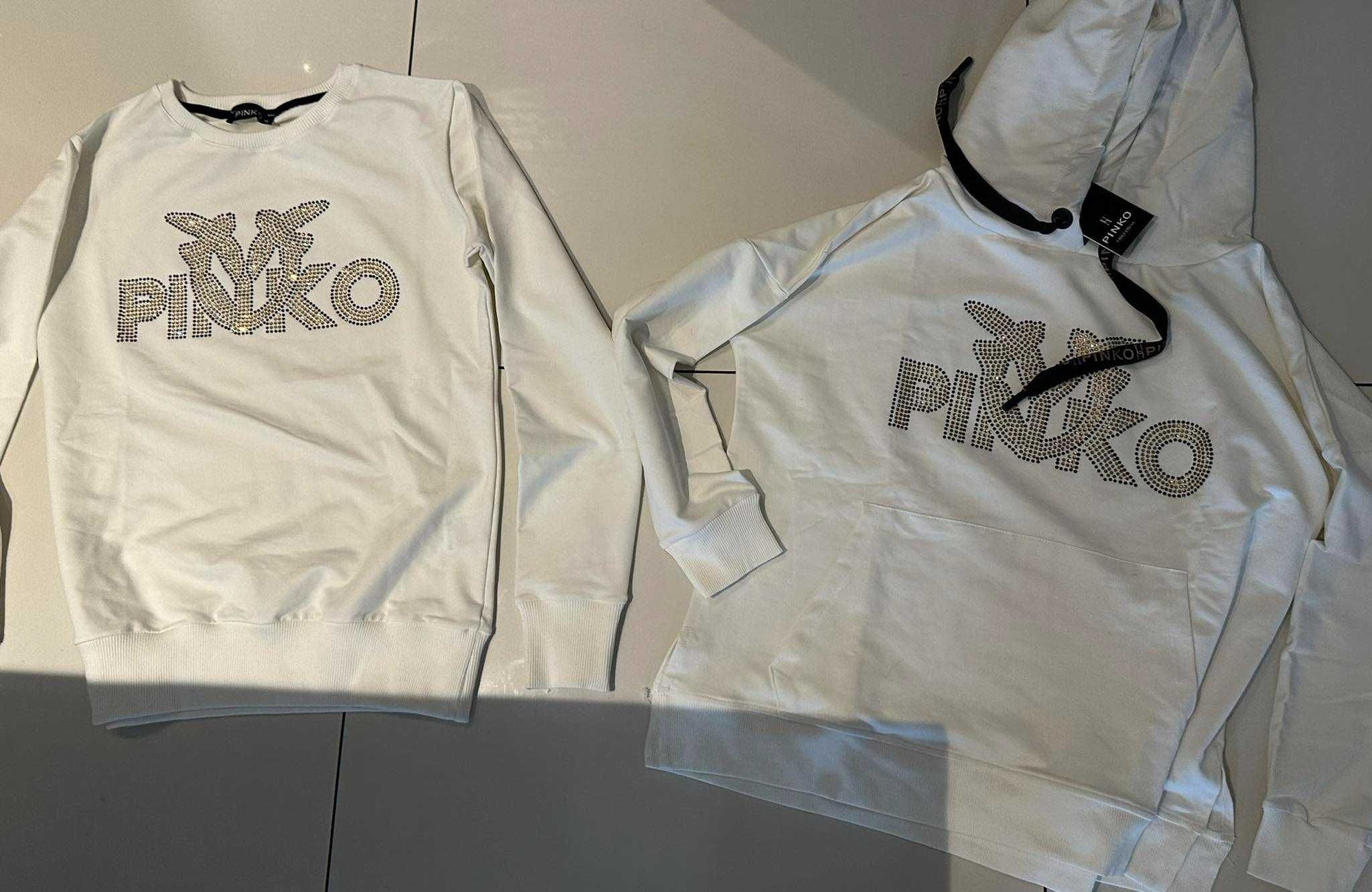 Bluza pinko biel