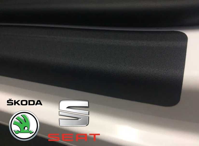 Захисна плівка защитная пленка наклейки на пороги авто для Skoda Seat