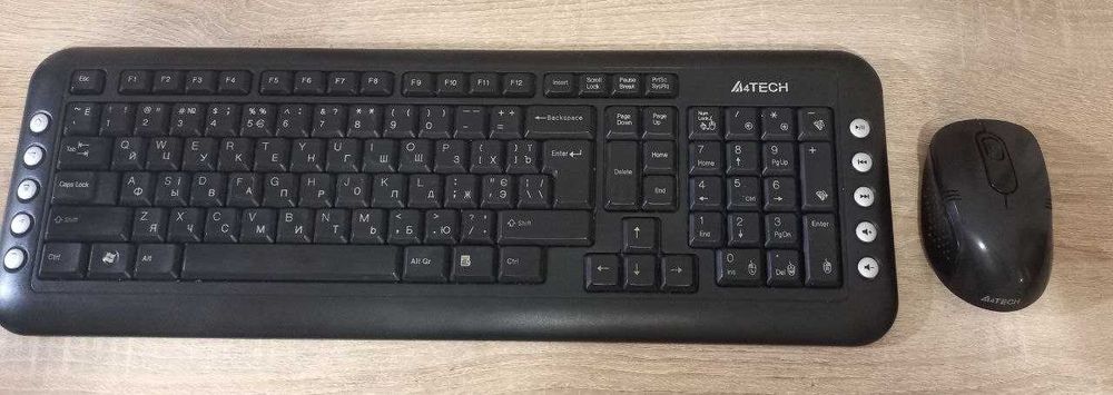 Продам бездротові клавіатуру + мишу  A4tech (GL-100 + G7-630N)
