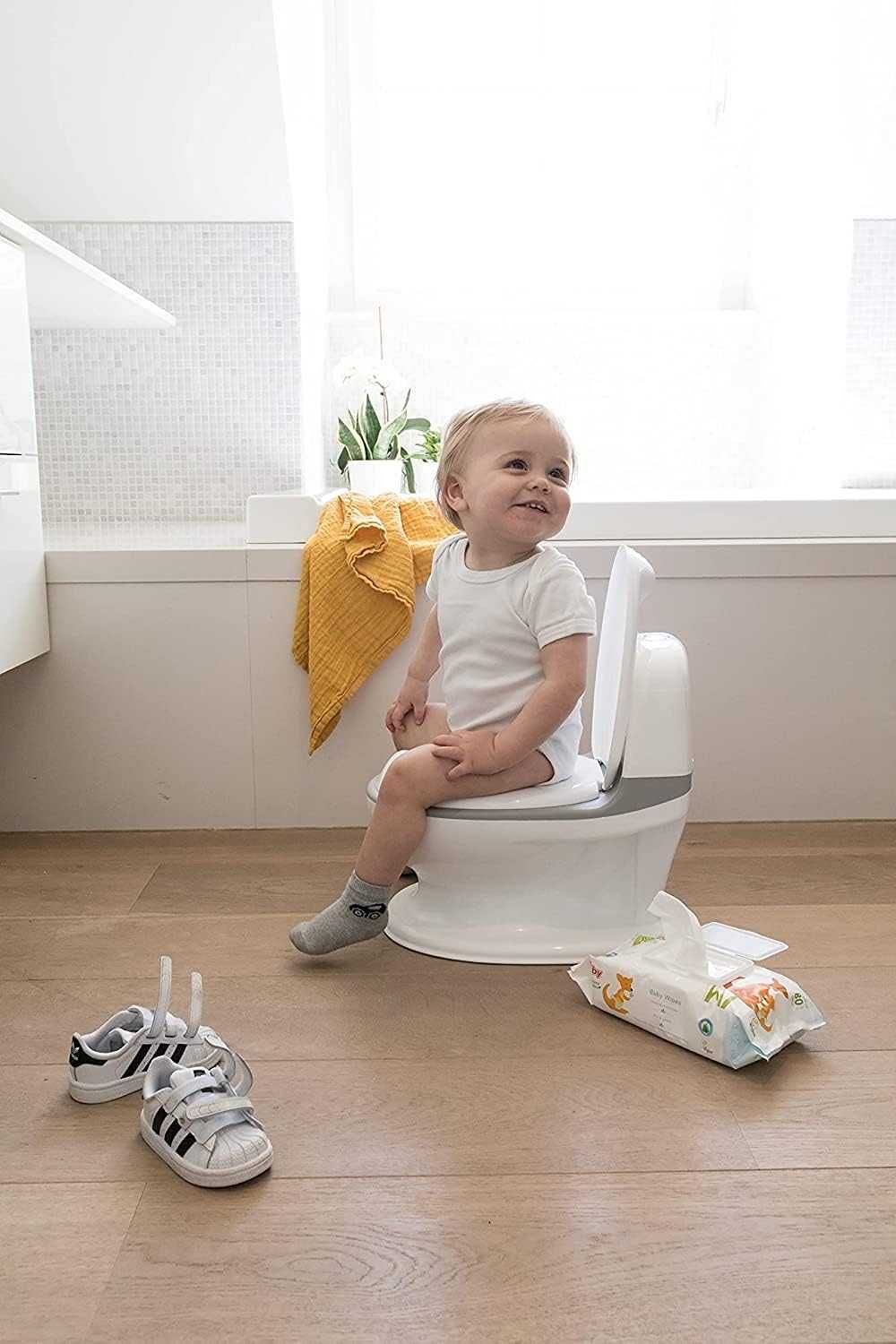 Toaleta treningowa dla maluchów Nûby od 18 miesięcy Biała NOWA