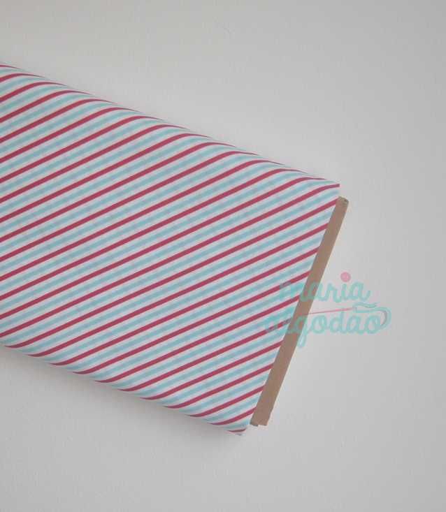 Oportunidade: Tecido 100% algodão a 6€/m - Pixie Stripe Red