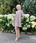 Sukienka Pieces M 38 mini babydoll baby doll retro paski kwiaty floral
