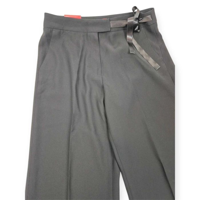 Czarne eleganckie spodnie Olsen 36 S szerokie nogawki nowe