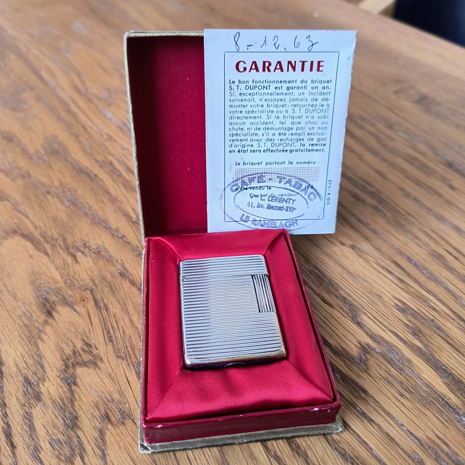 Zapalniczka S.T. DuPont Linia Ligne 1 Srebrna Pełen Zestaw