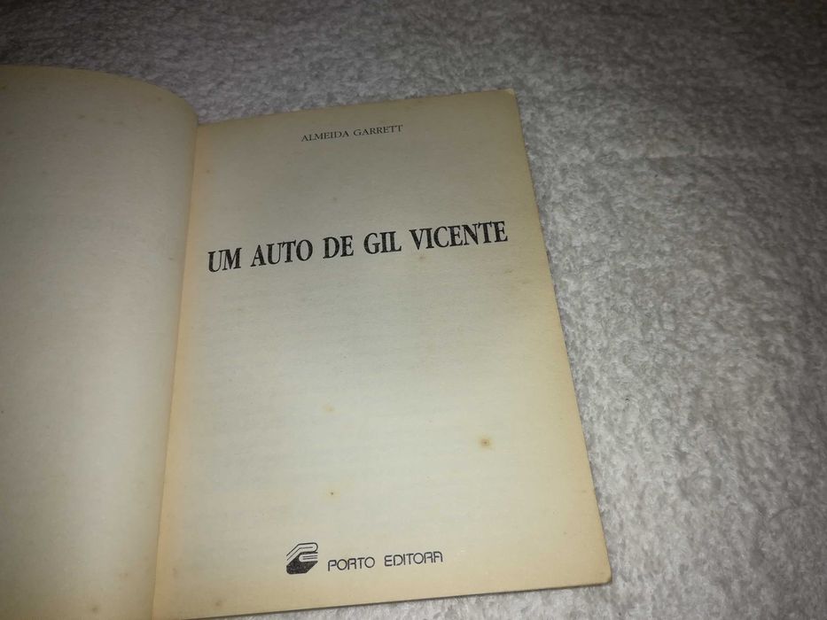 um auto de gil vicente (almeida garrett) 1995 livro
