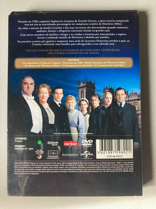 [DVD] Downtown Abbey - Terceira Temporada Completa