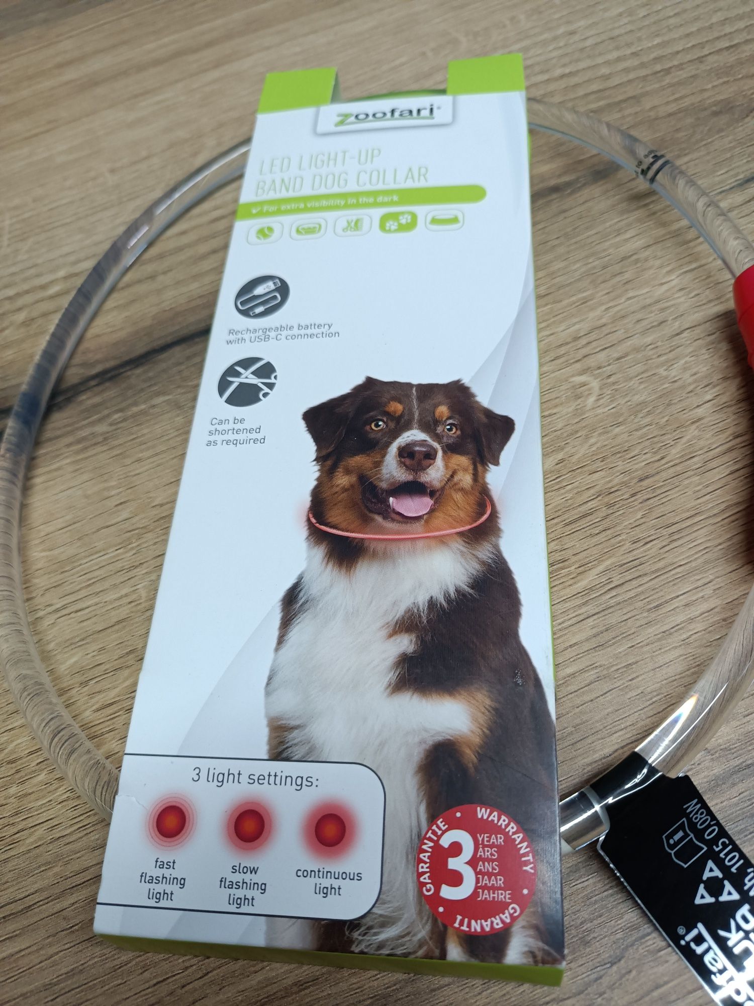 Obroża świecąca led dla psa kota ładowanie usb