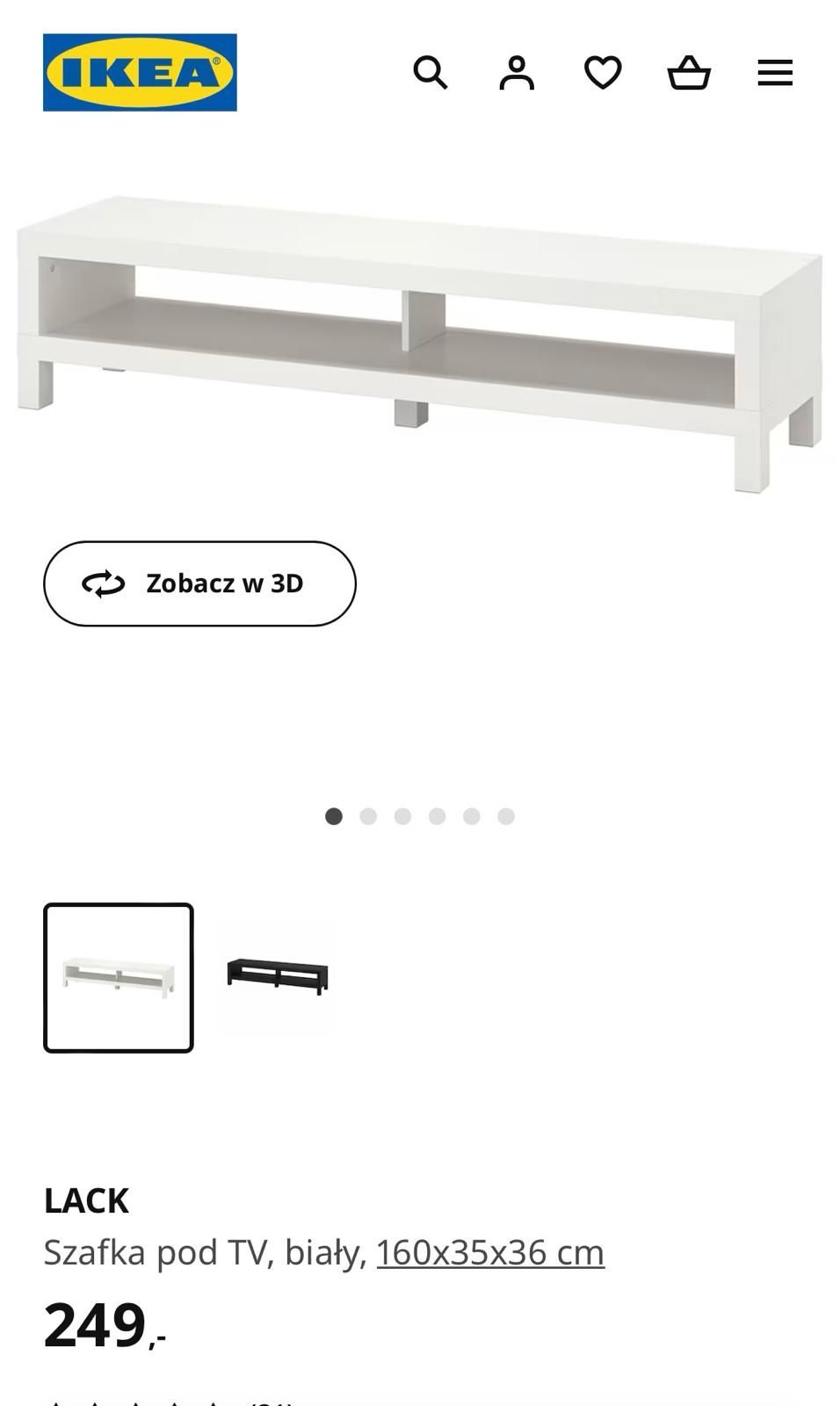 Szafka biała pod TV Ikea