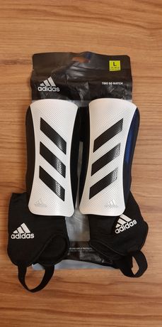 Nagolenniki, ochraniacze piłkarskie z ochroną kostki Adidas Tiro. L