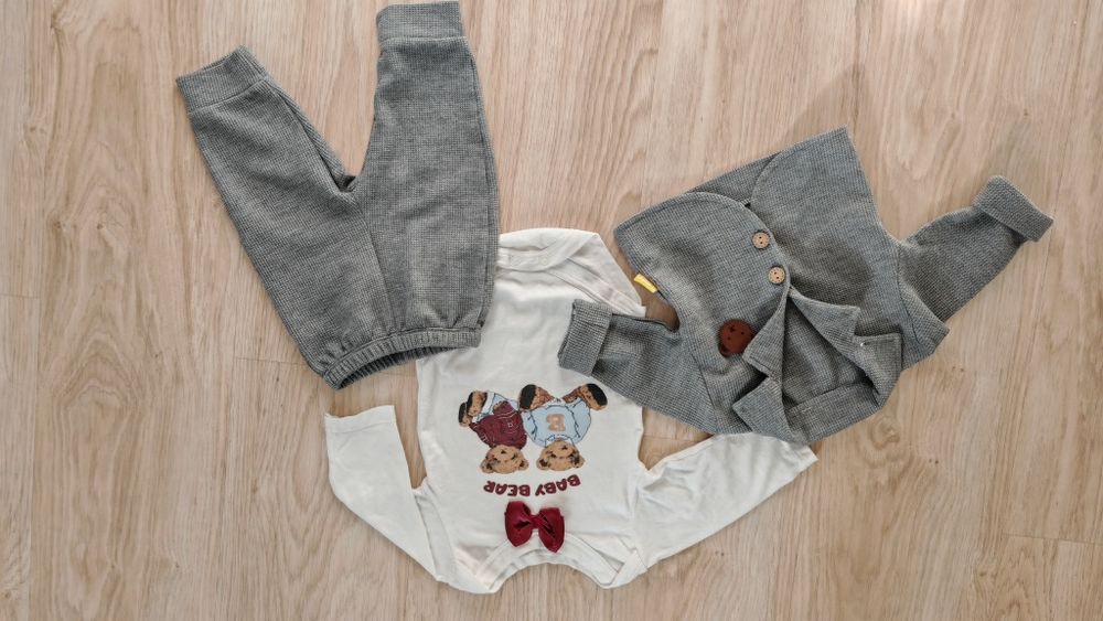 Elegancki komplet na chrzest, roczek i inne okazje
