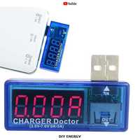 USB тестер цифровой, вольтметр и амперметр Charger Doctor