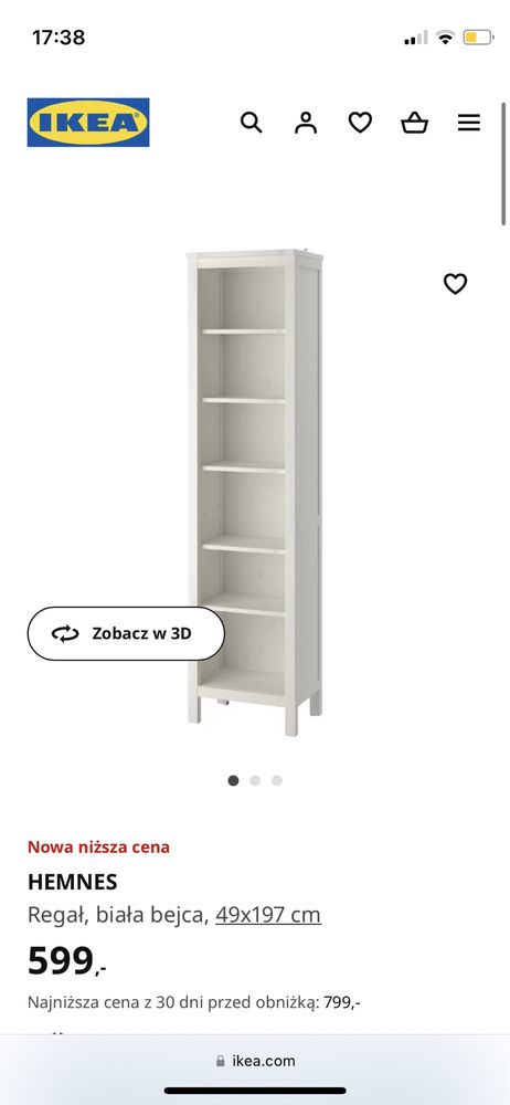 Regał Ikea Hemnes