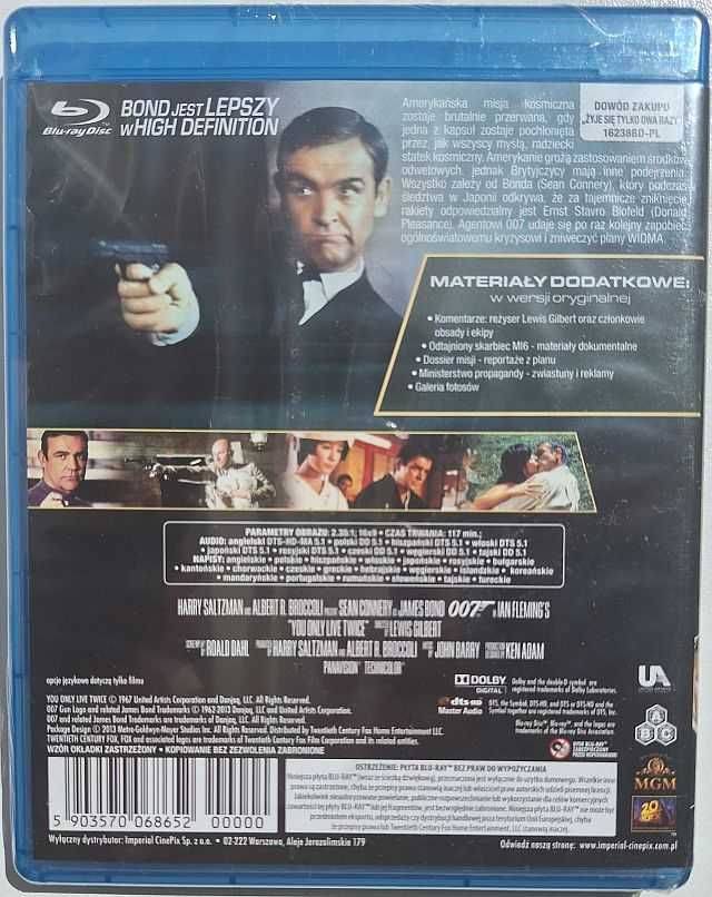 James Bond: Żyje Się Tylko Dwa Razy (Blu-ray) Nowy Folia
