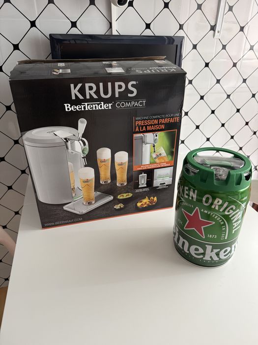 Máquina Krups Beertender Compact + Barril 5L Heineken