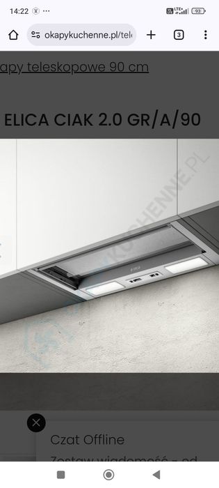 Okap ELICA CIAK 2.0 GR/A/90