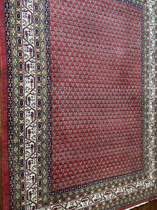 Tapete oriental indiano,em pura lã feito à mao,original,lavado.300x200