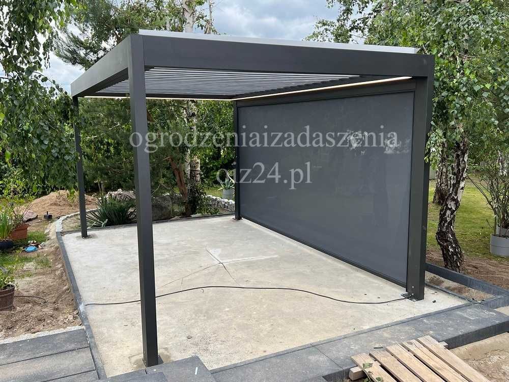 PROMOCJA ! ! Pergola Aluminiowa Lamele Zadaszenie Taras Led Transport