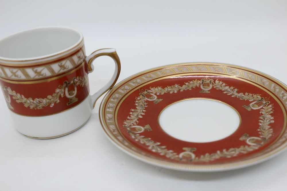 Chávena Café Coleção LIRAS Vista Alegre 1980 Pintada à Mão