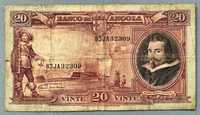 Nota 20 Angolares 1951 Angola Rara