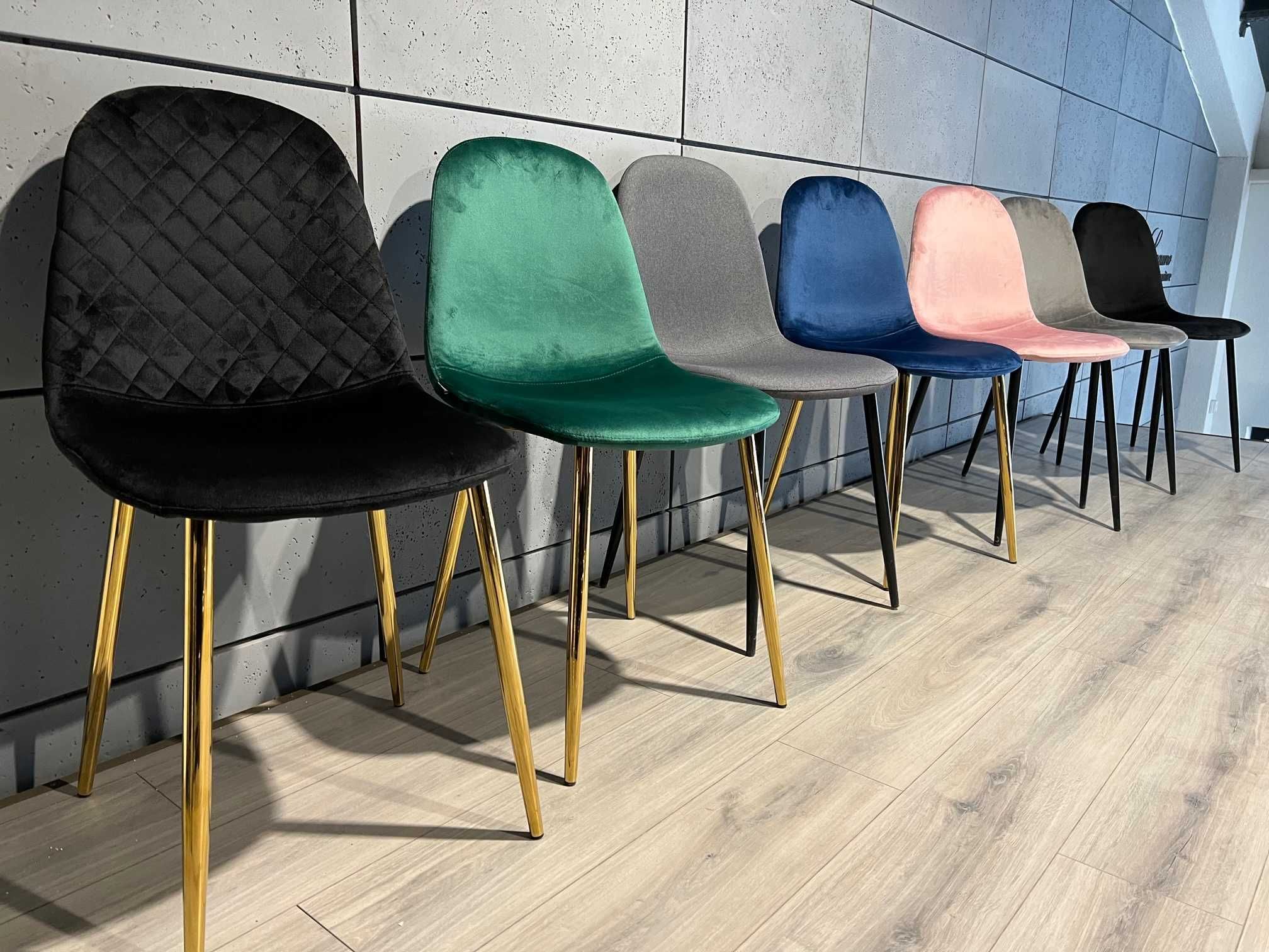 Krzesła salon kuchia jadalnia tapicerowane LUGANO nowe welur/tkanina