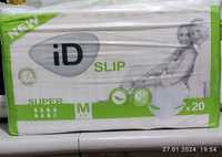 Подгузники для взрослых iD SLIP super  Medium 7.5 капель 20 шт