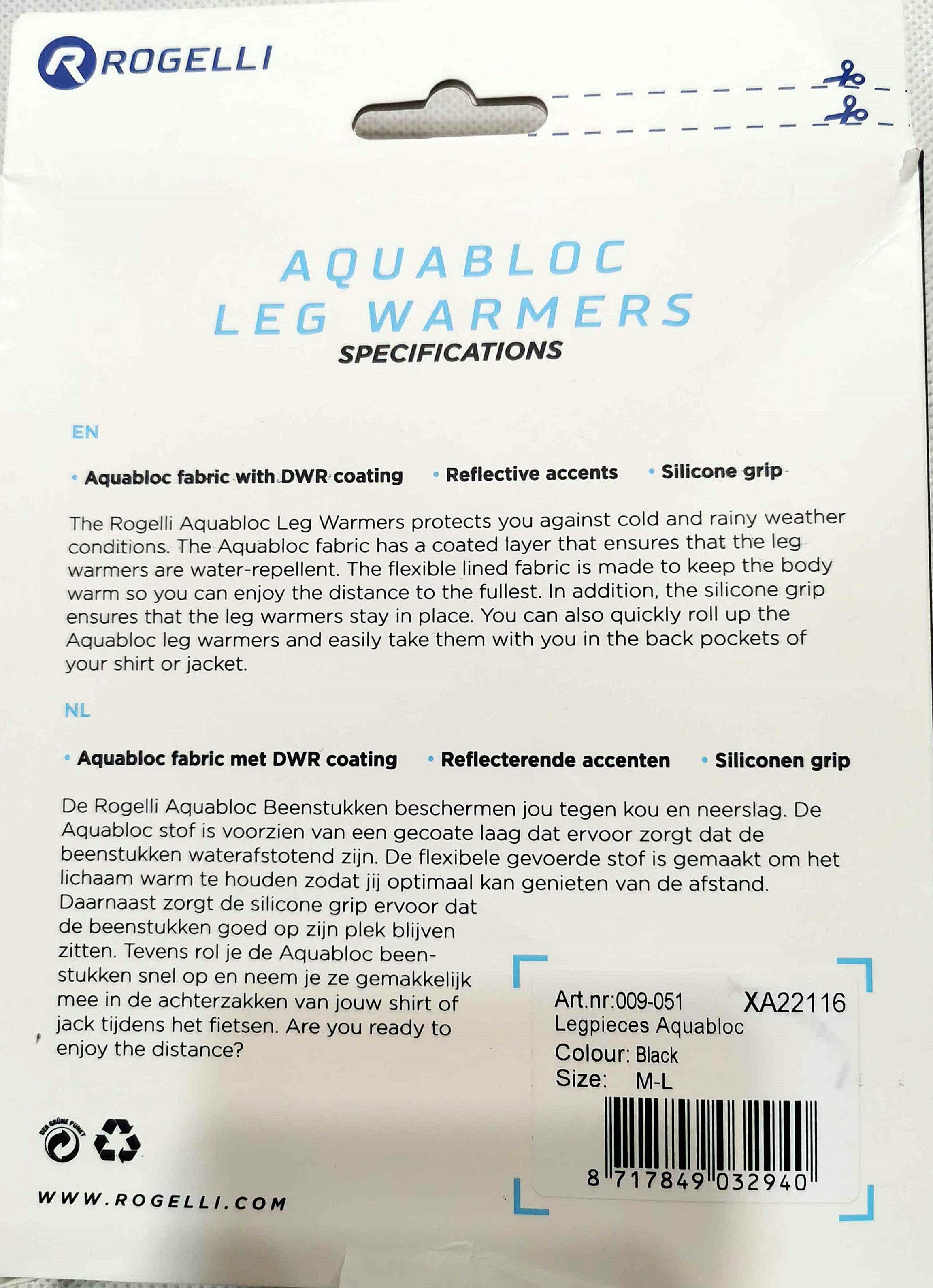 ROGELLI AQUABLOCK Nogawki z Powłoką DWR Wodoodporną Rozmiar M/L