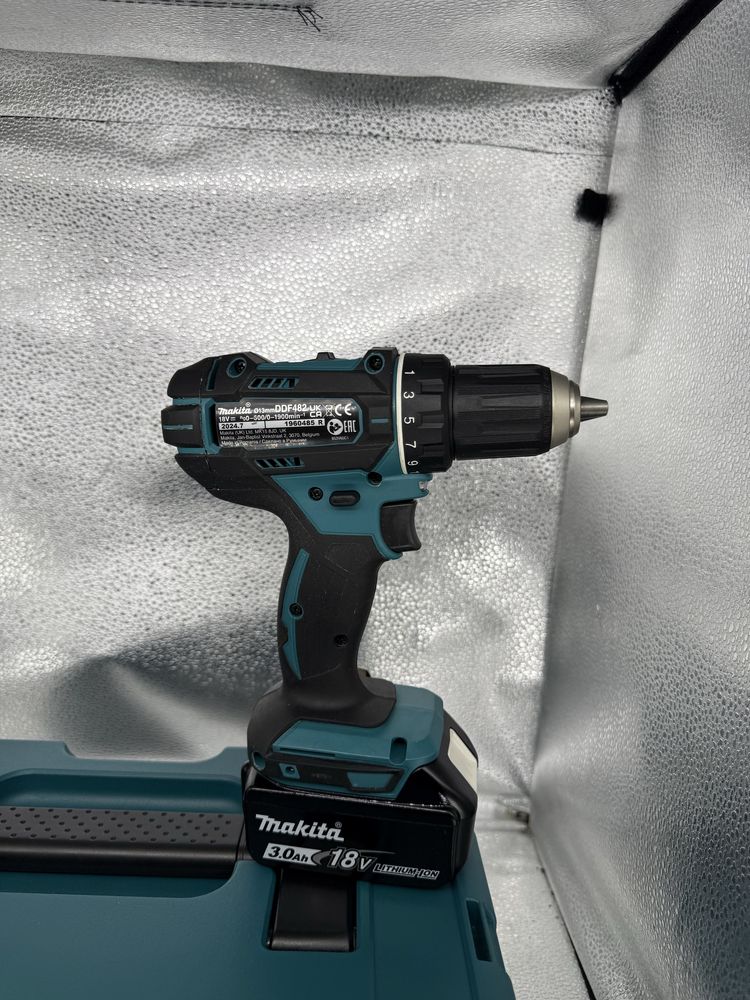 Аккумуляторная дрель-шуруповерт Makita DDF482 комплект як на фото