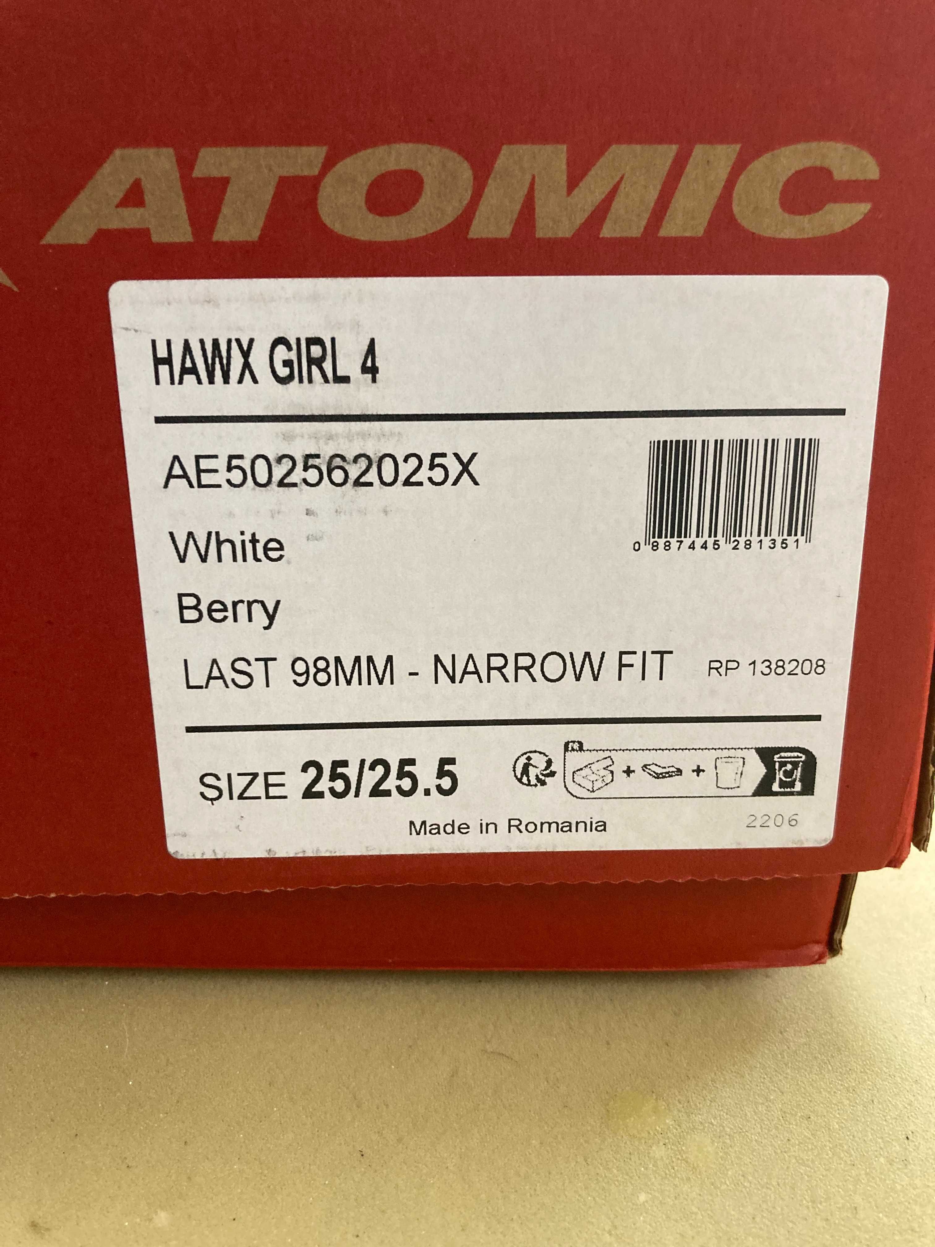 Buty narciarskie Atomic HAWX GIRL 4 roz. 25/25,5cm