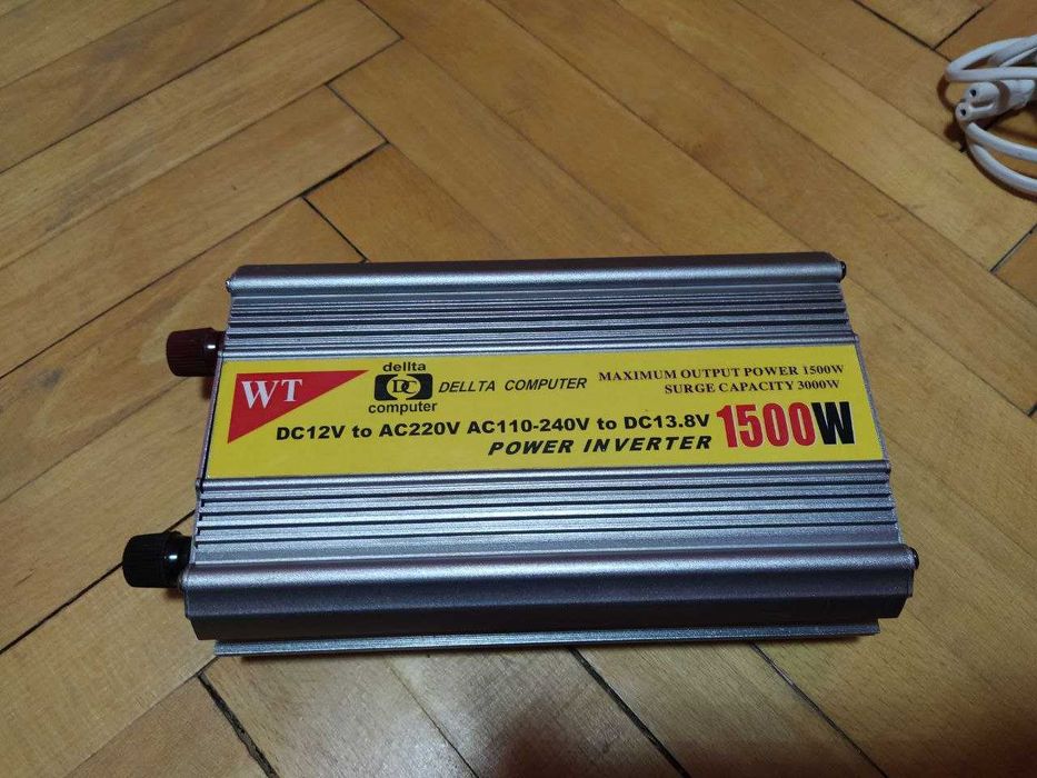 Ивертор сетевой 12/220  1500Вт с зарядкой АКБ