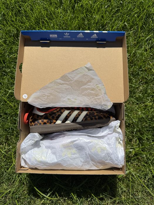 Adidas Samba OG Leopard 37 1/3 Cordões Vermelhos Brancos e Pretos