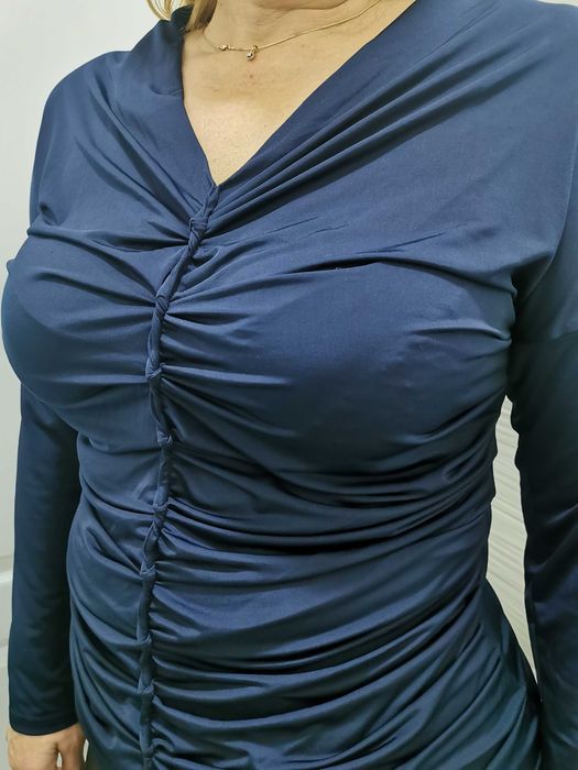 Кофтина великого розміру бренду Van Der Elst, Польща, синього кольору