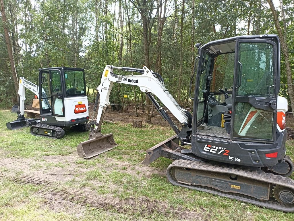 wypożyczalnia wynajem minikoparka mini koparka bobcat jcb cat operator