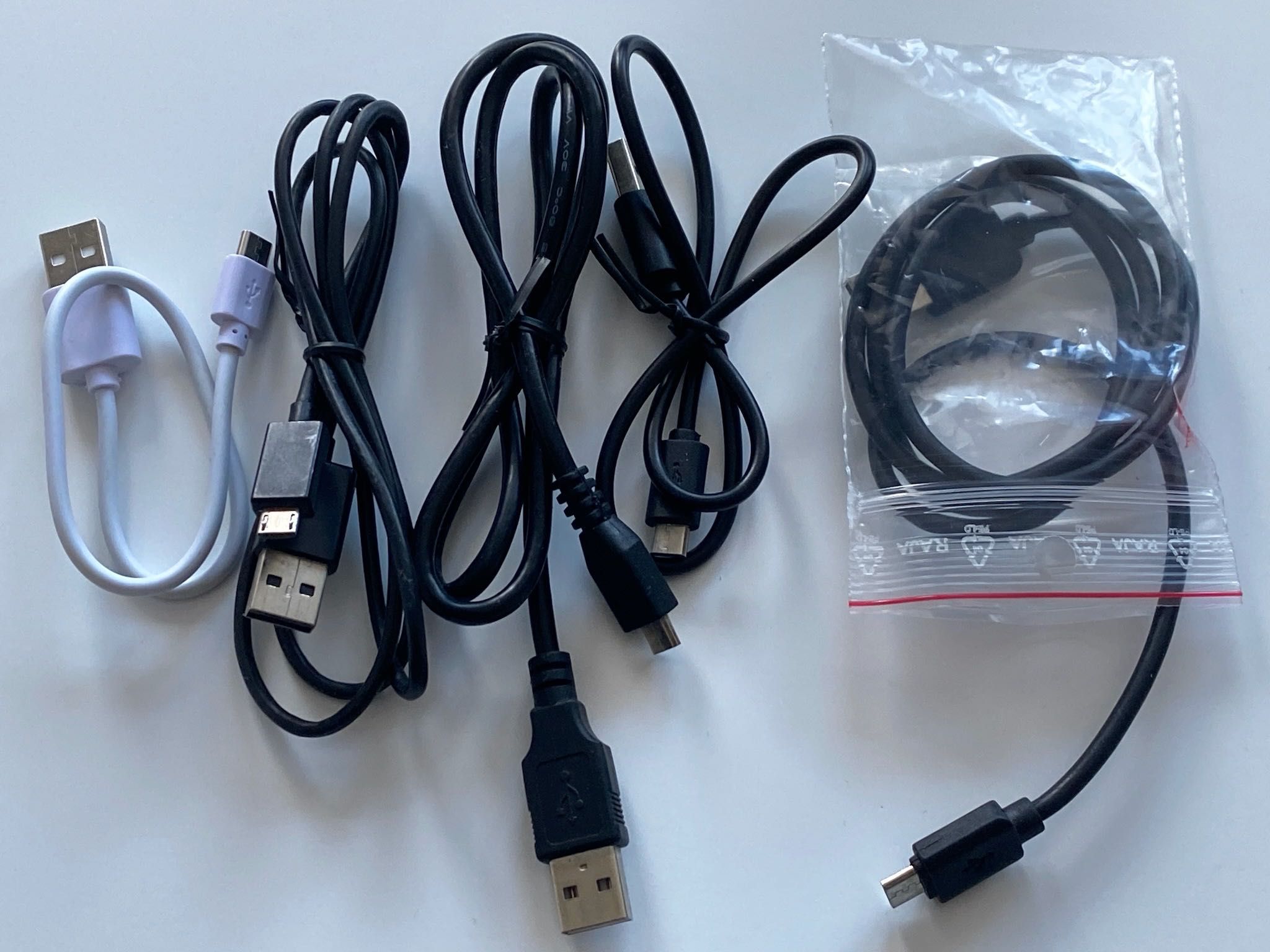 kabel przewód 5 szt kabli przewodów microUSB + 1 gratis