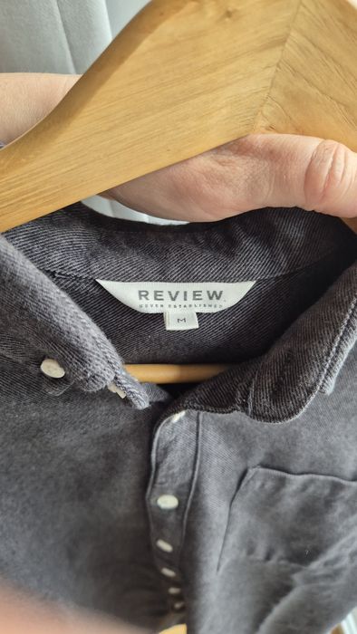 Koszula męska grafitowa casual Review M