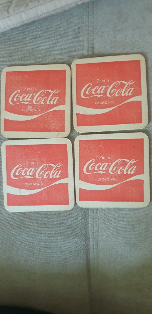 Podkładki po napoje coca-cola stare 4szt