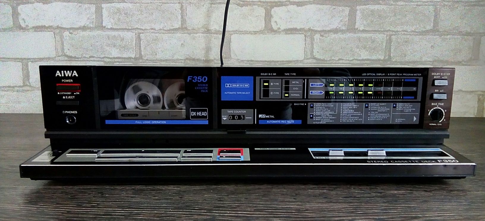 AIWA AD-F350K Stereo Cassette Deck 1984-86