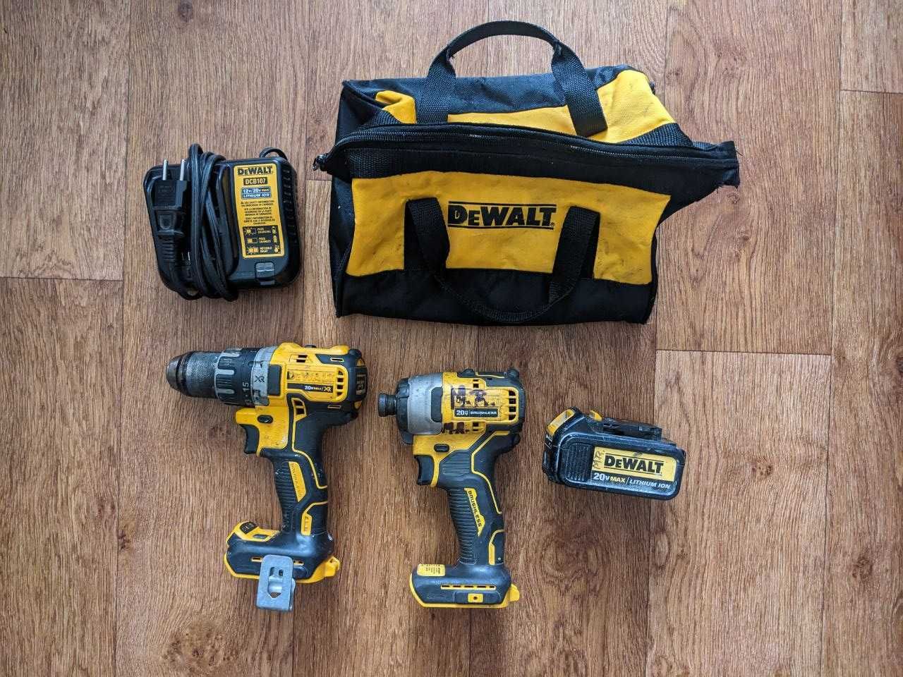 Набор бесщеточных шуруповертов Dewalt DCD791 / DCF809 20V