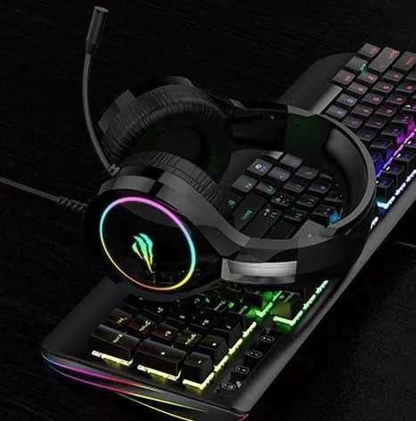 Słuchawki Gamingowe Havit RGB z Mikrofonem 50 mm do PC/PS/Xbox
