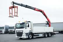 DAF CF / 480 / 6 X 2 / SKRZYNIOWY + HDS / PALFINGER PK 22 001L / OŚ SKRĘTNA / CHWYTAK