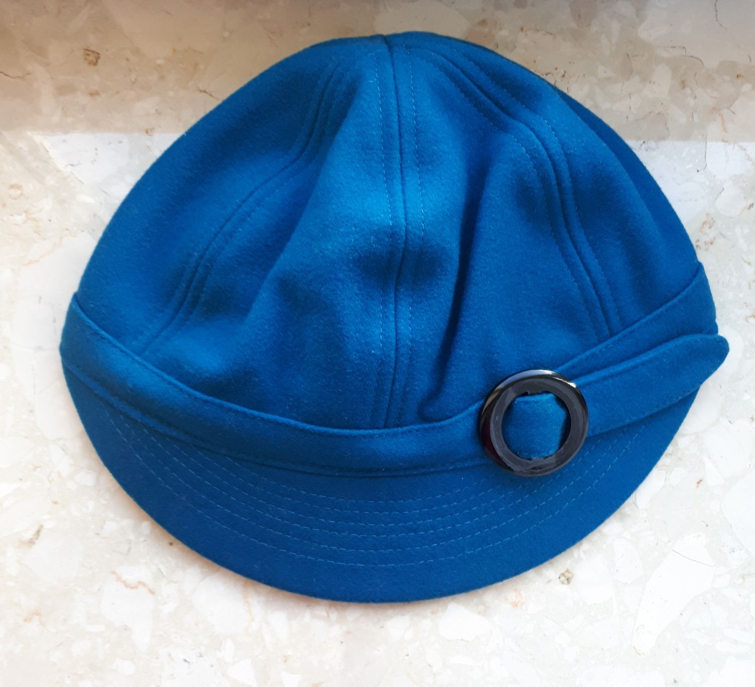 Czapka kapelusz Solar niebieska, wełna nowa, wiosna