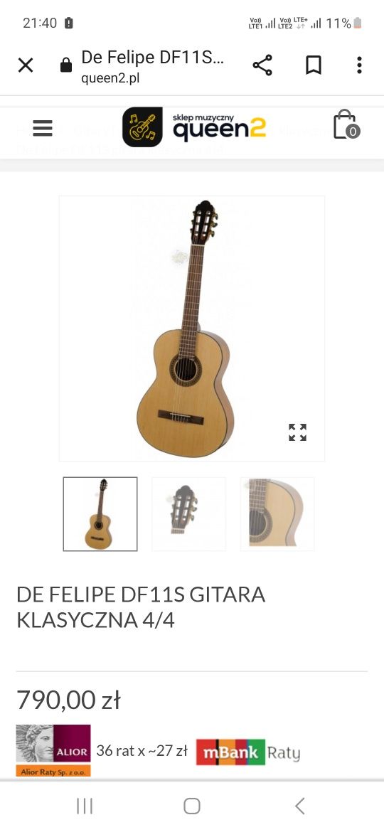 Gitara klasyczna Jose de Felipe DF11S 4/4