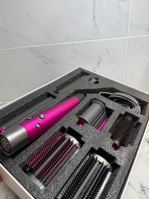 Професійний стайлер без лого Dyson Fuchsia/Nickel – 6 насадок