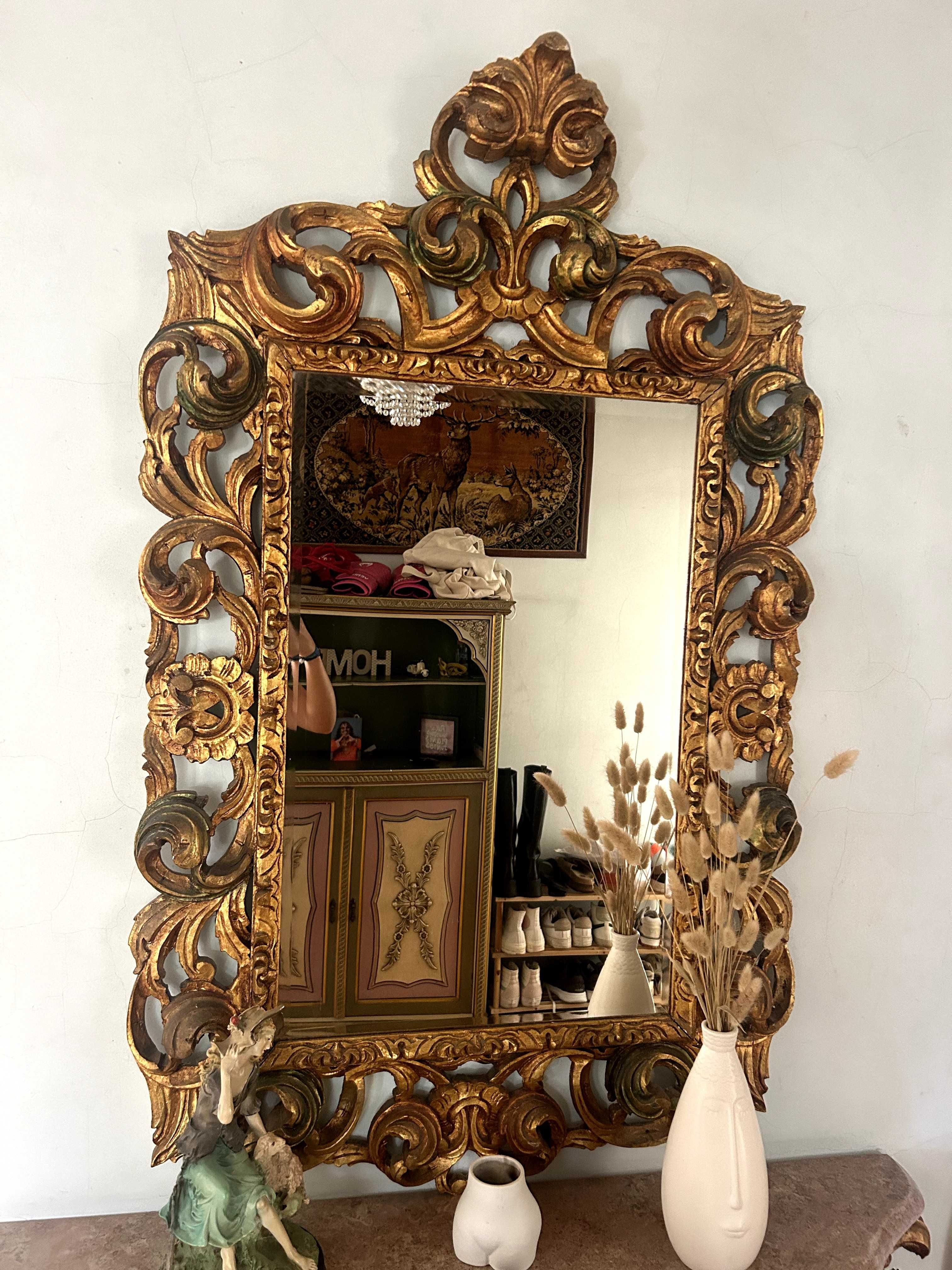 Conjunto espelho e mesa Vintage