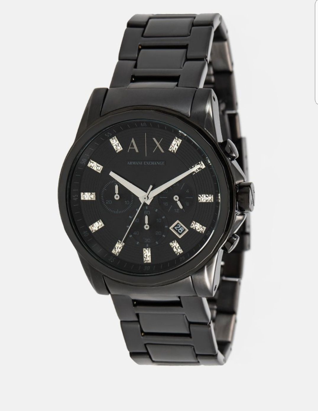 Czarny oryginalny zegarek Armani Exchange, nowy w pudełku