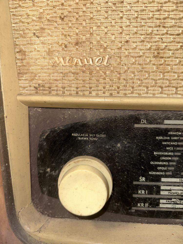 Stare radio prl z patefonem gramofonem Menuet