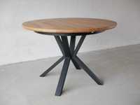 Stół okrągły rozkładany drewniany do jadalni , kuchni lub salonu